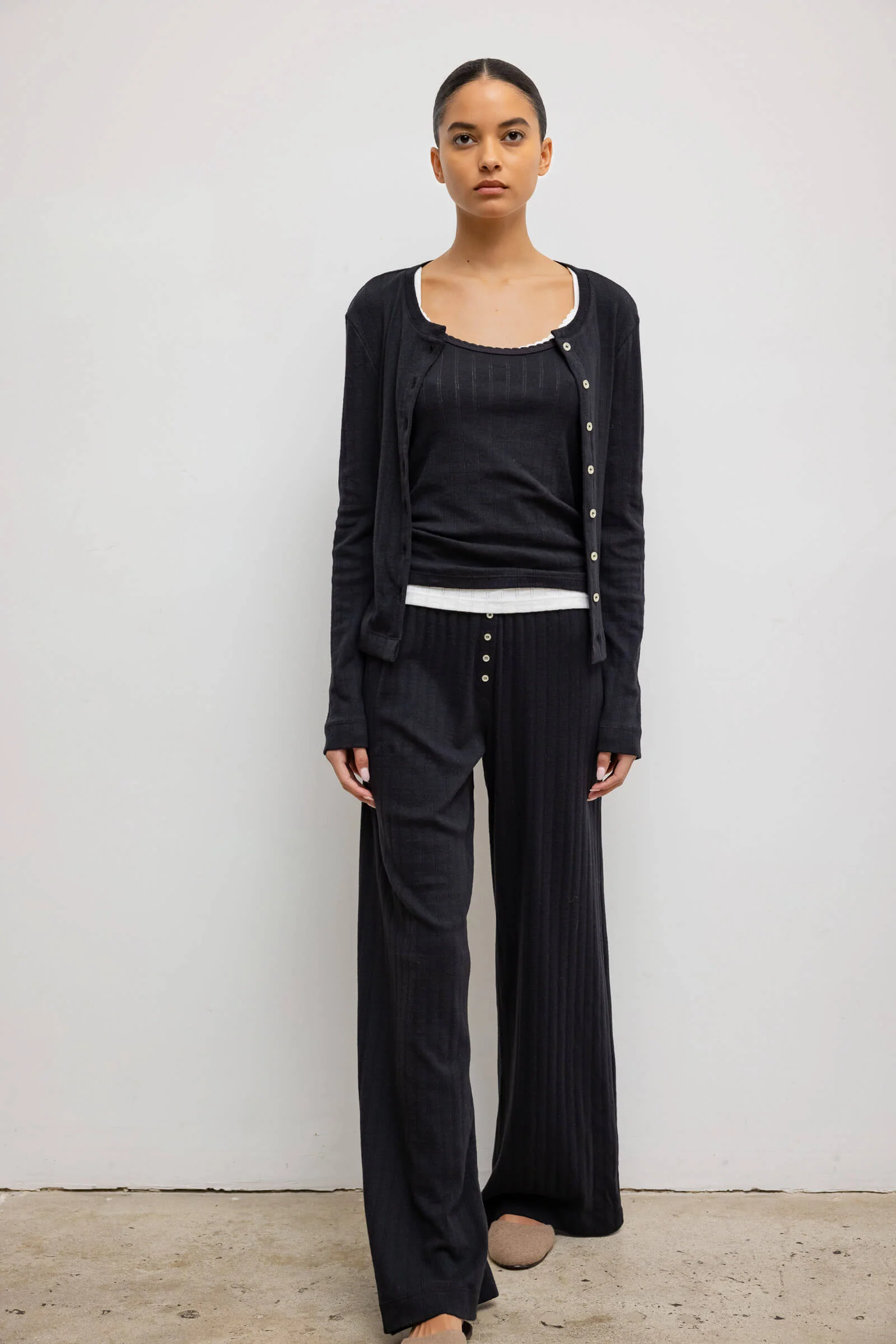 Pointelle Classic Crew Cardigan - Image 3