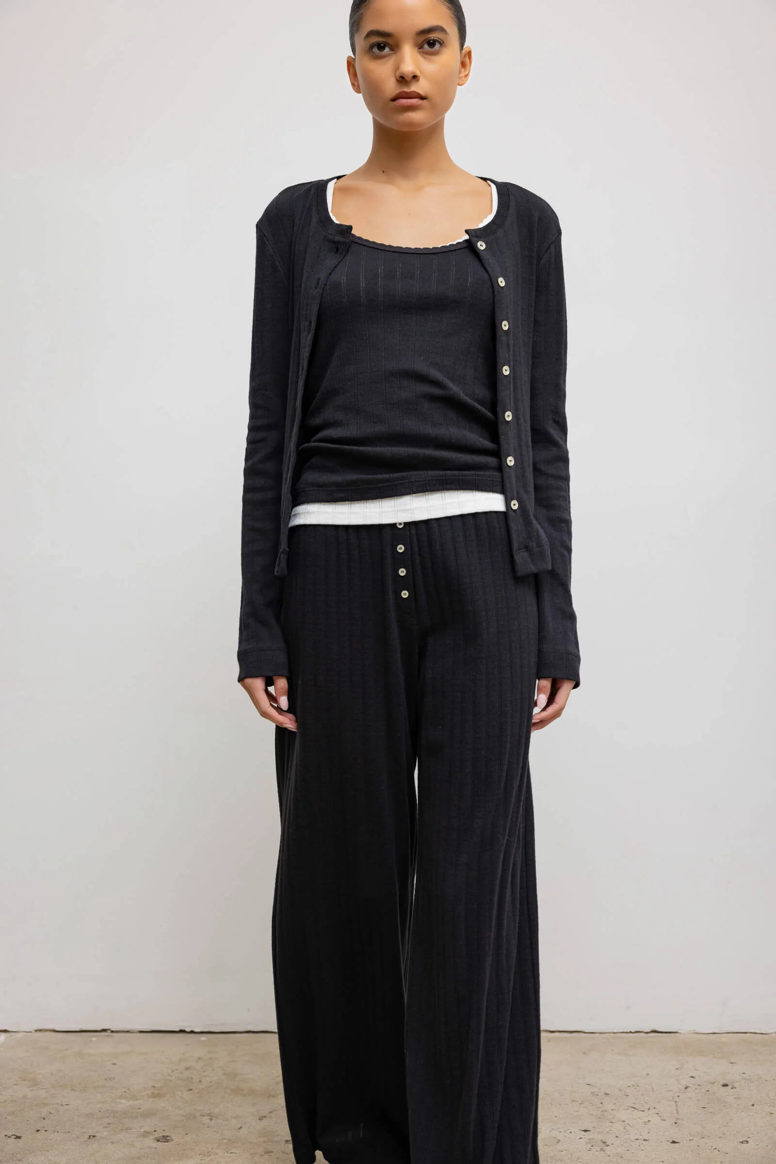 Pointelle Classic Crew Cardigan - Image 4