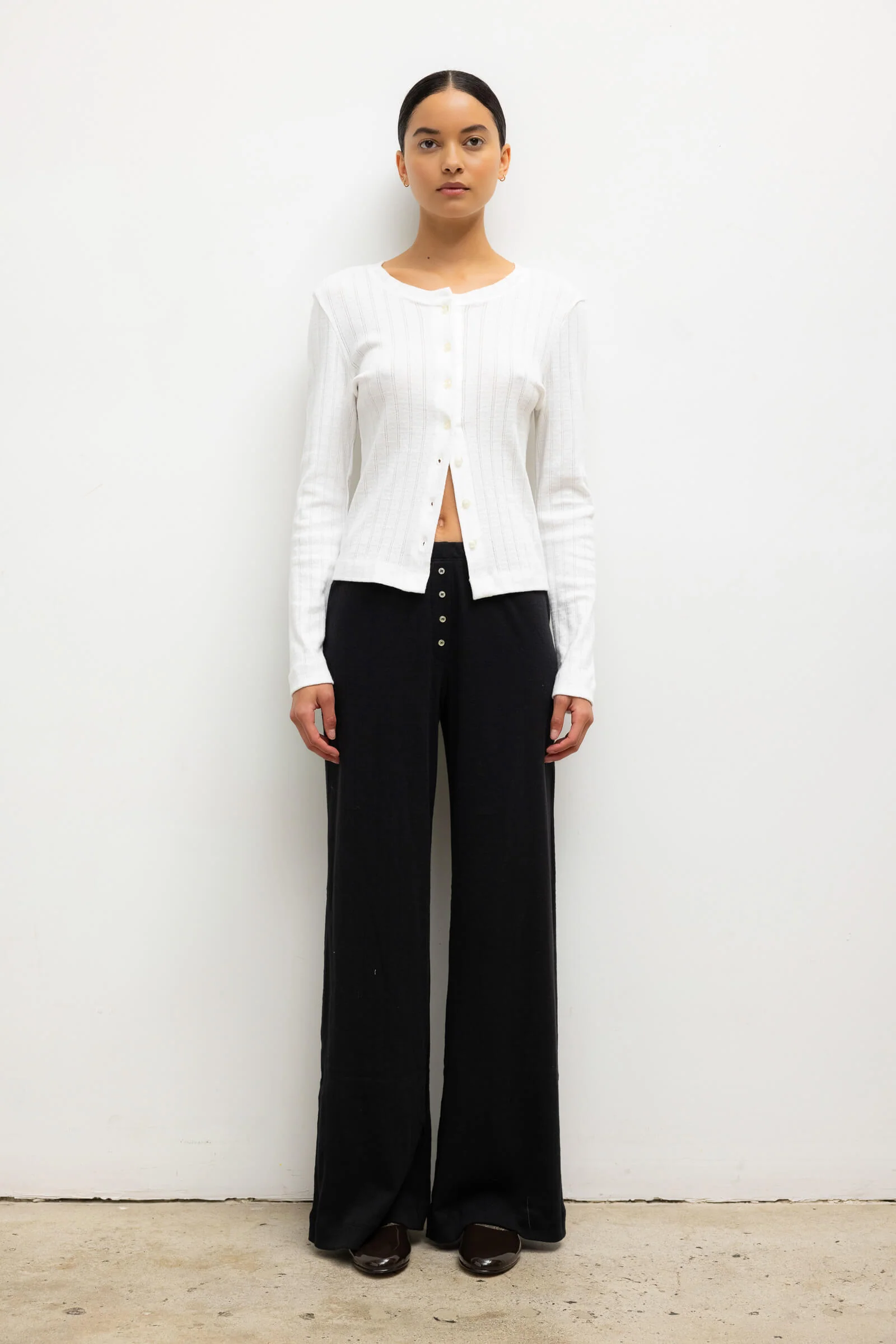 Pointelle Classic Crew Cardigan - Image 3