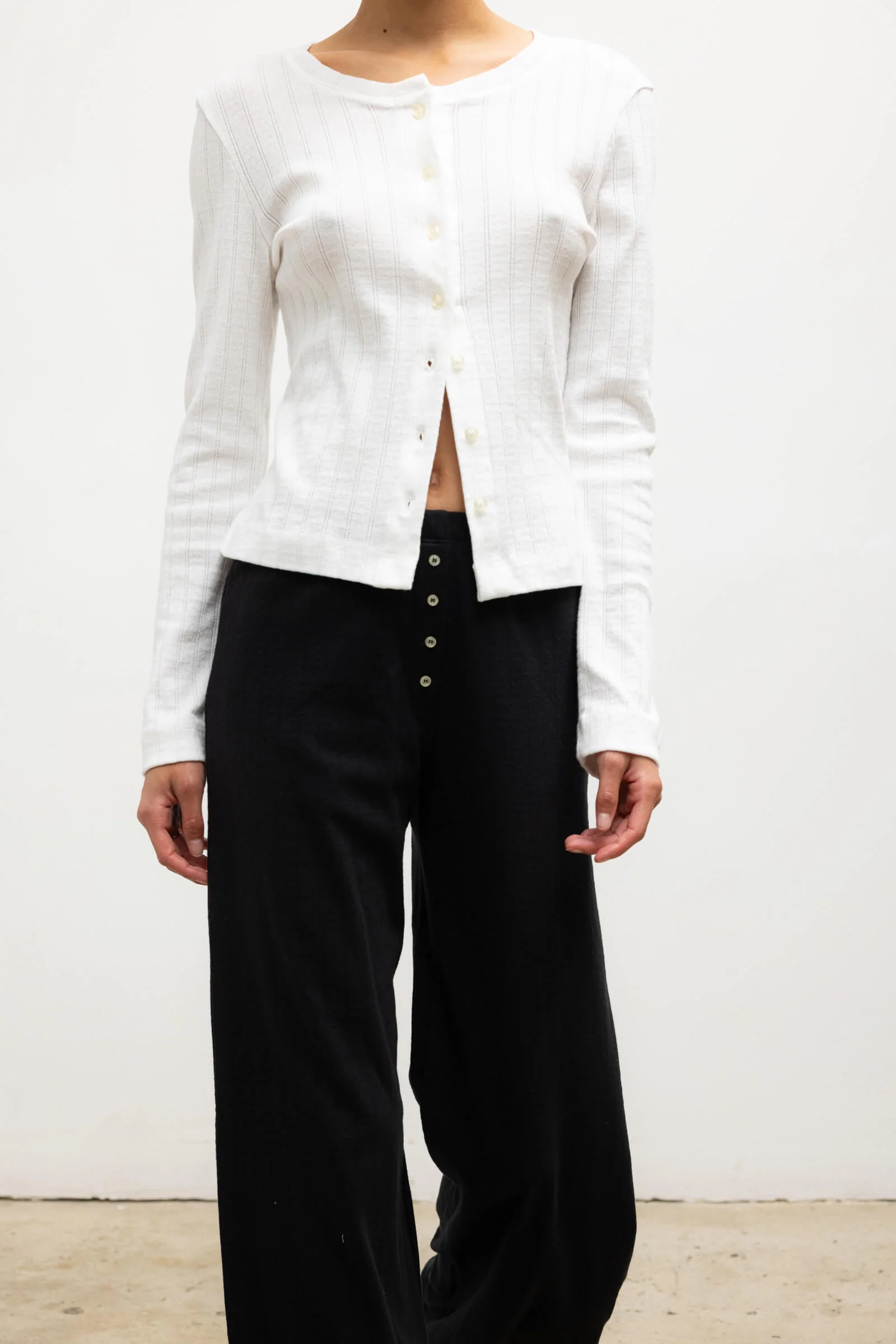 Pointelle Classic Crew Cardigan - Image 4