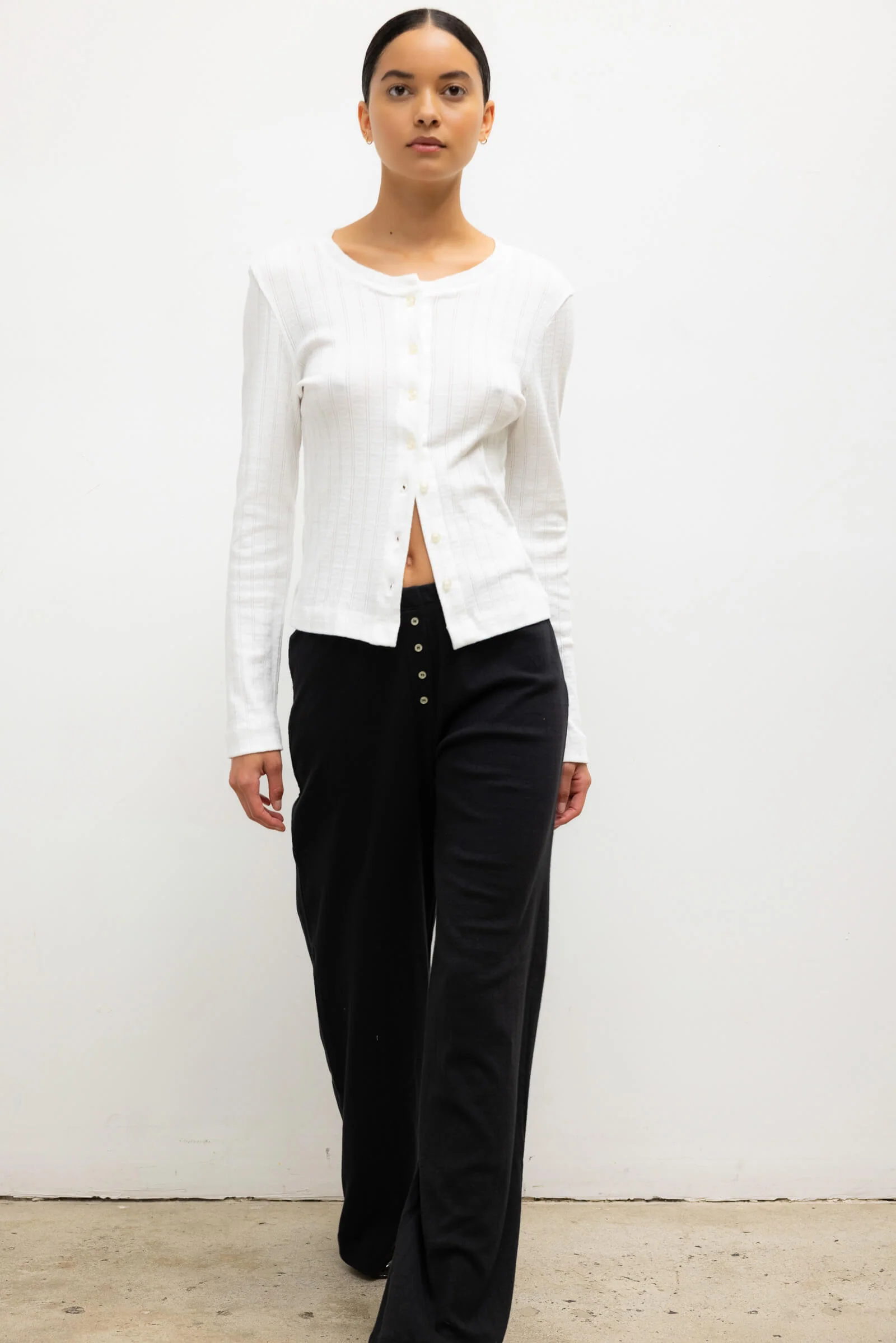 Pointelle Classic Crew Cardigan - Image 5
