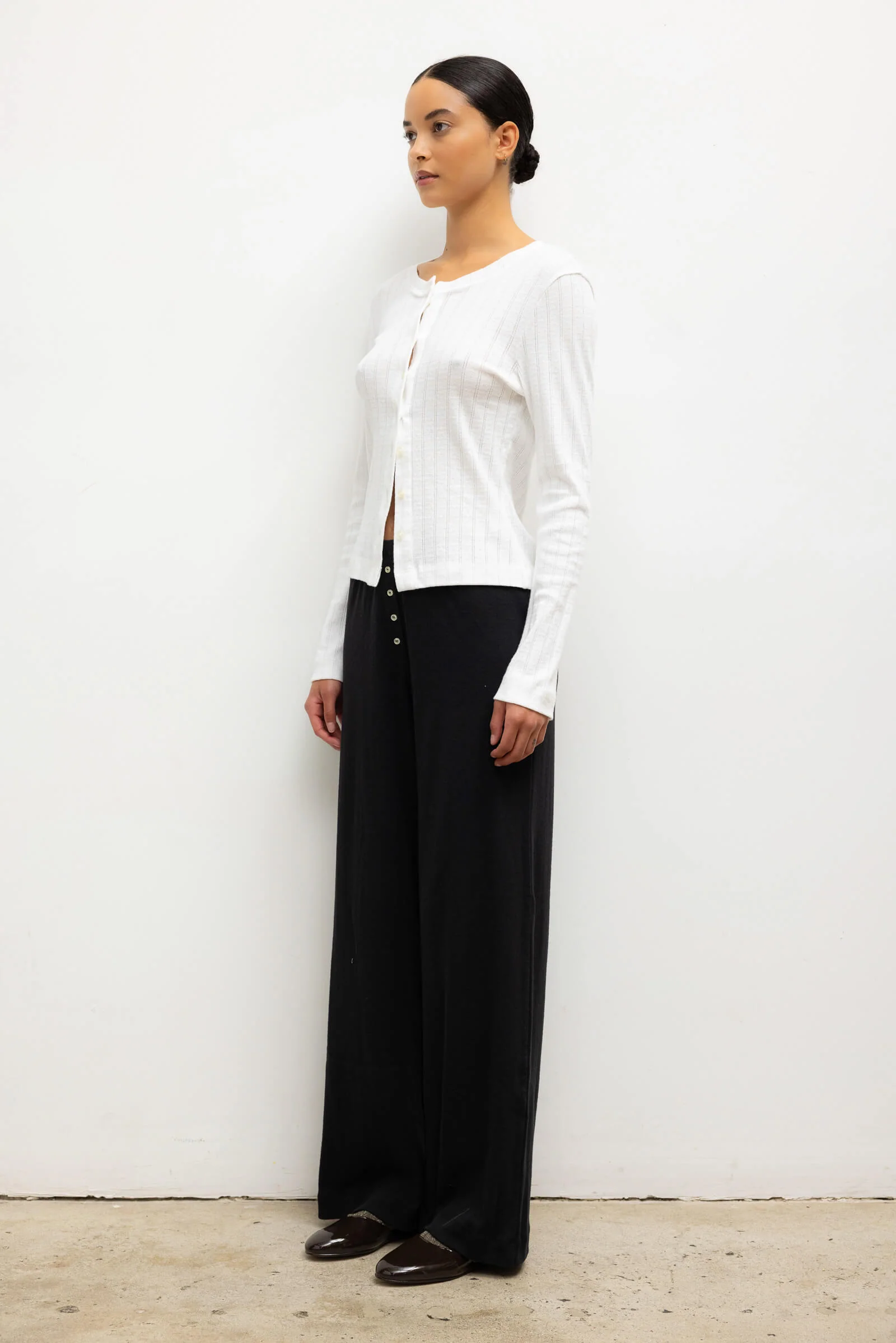 Pointelle Classic Crew Cardigan - Image 6