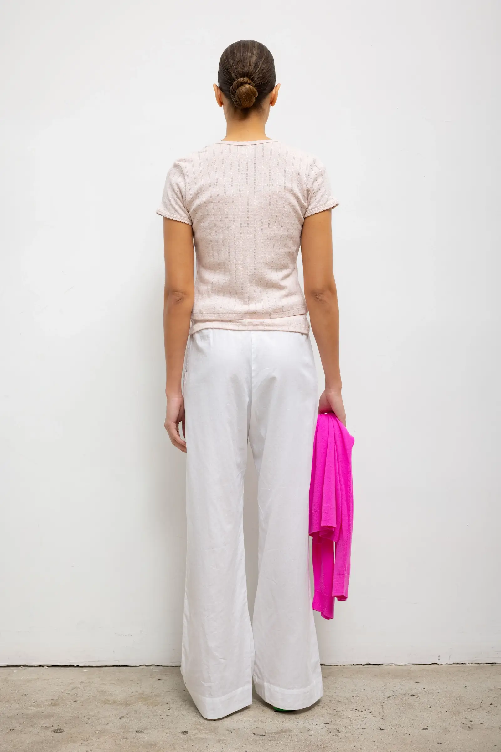 Pointelle Short Sleeve Cardigan - Image 7