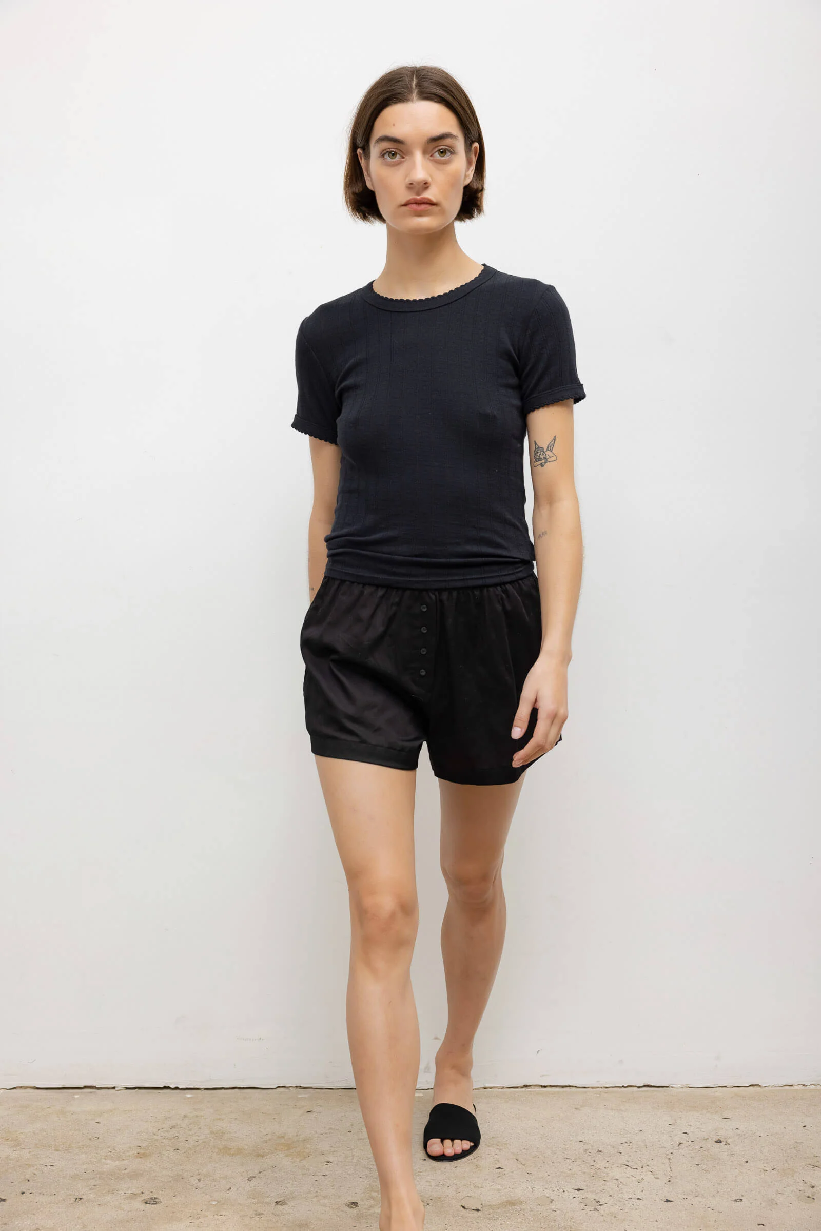 Pointelle Slim Fit Tee - Image 3