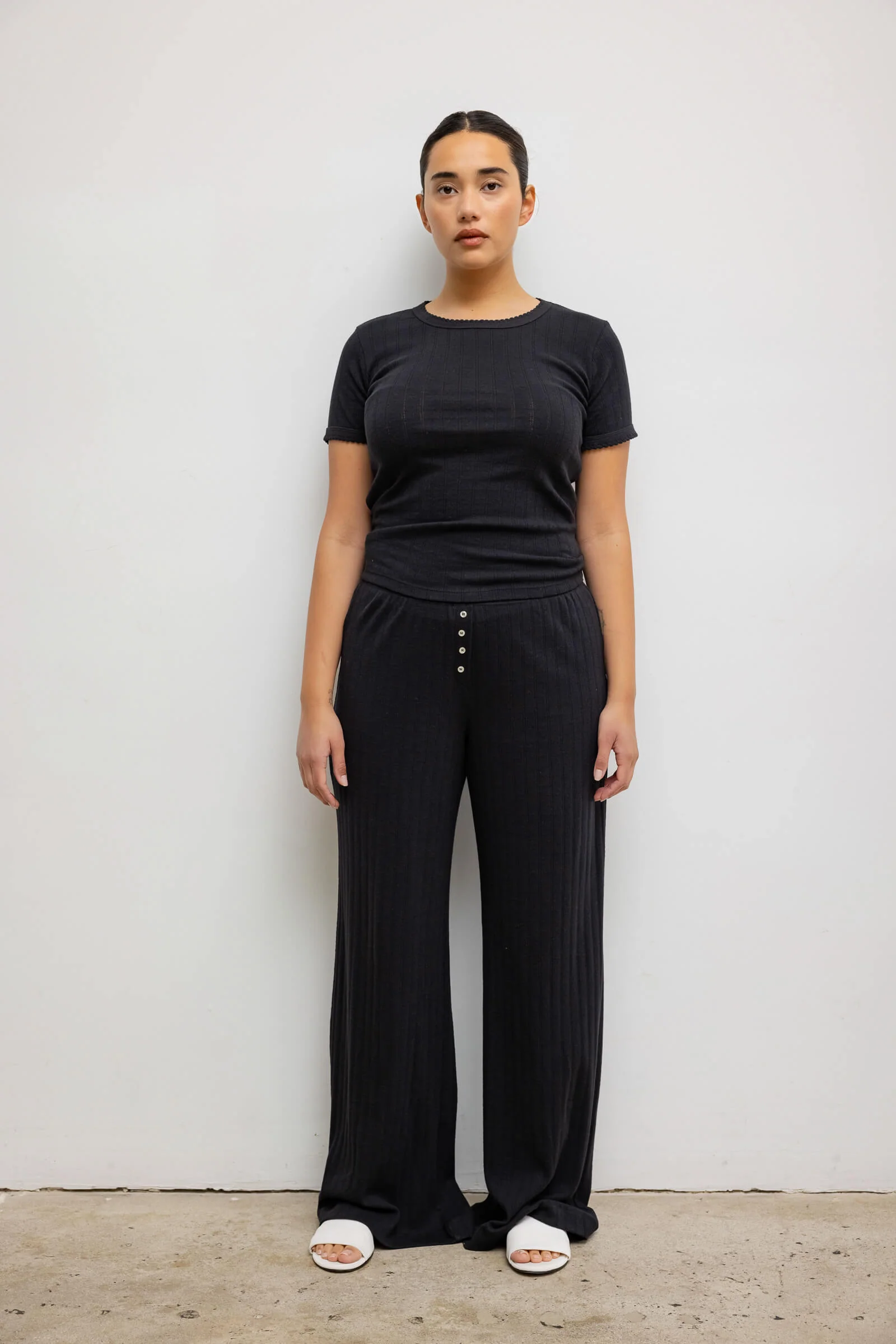 Pointelle Slim Fit Tee - Image 7