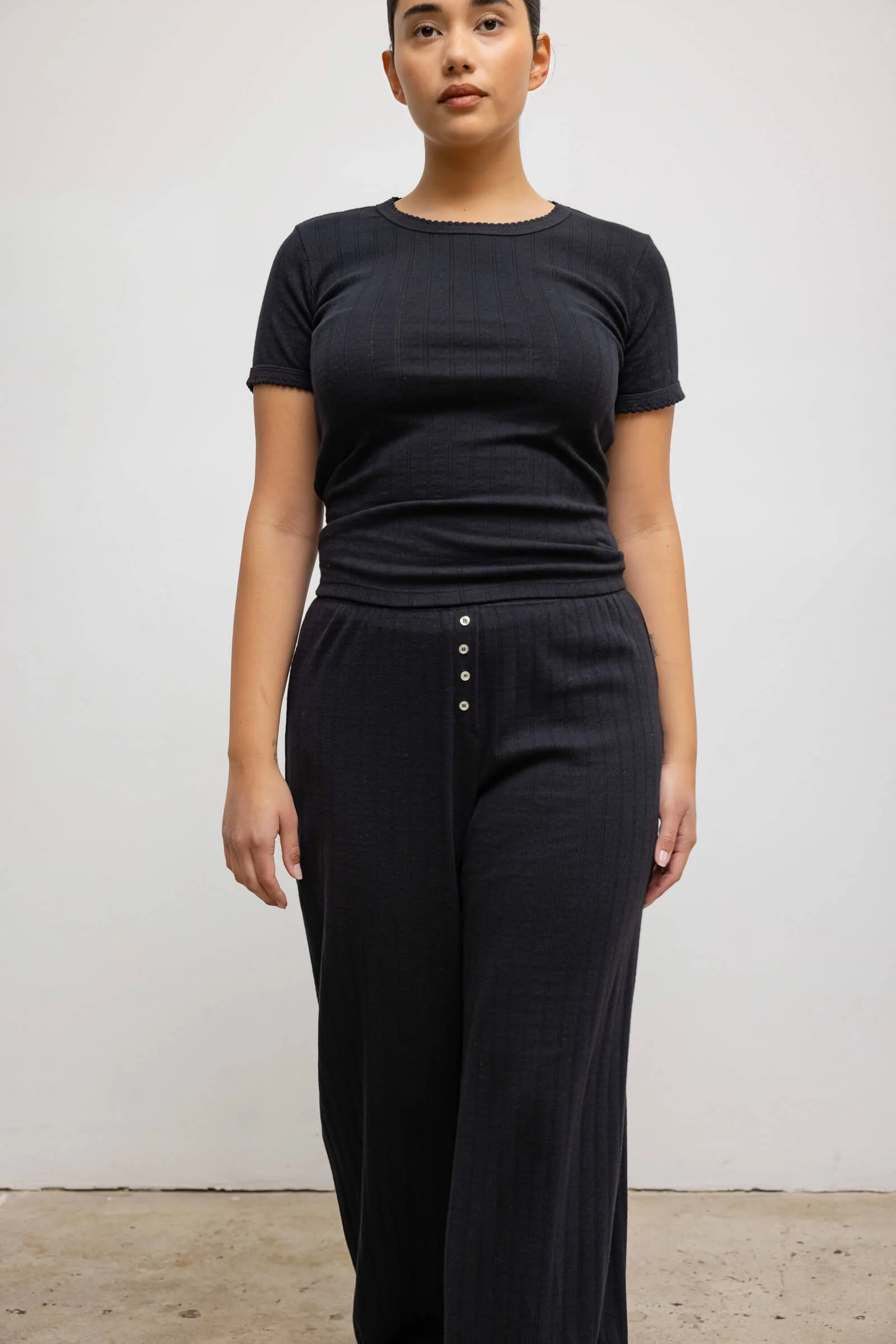 Pointelle Slim Fit Tee - Image 8