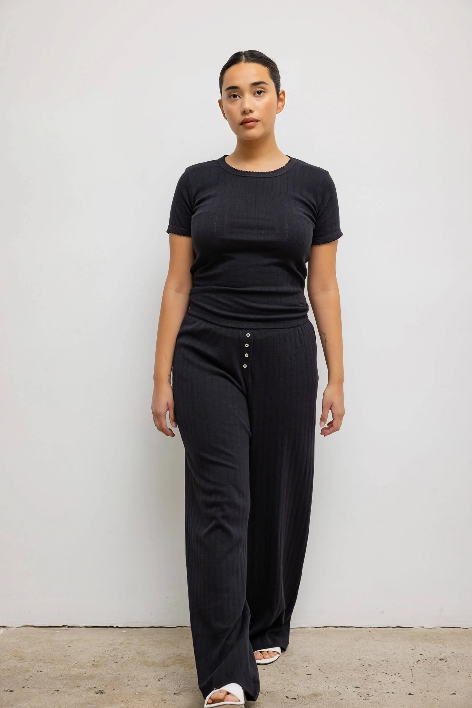 Pointelle Slim Fit Tee - Image 9