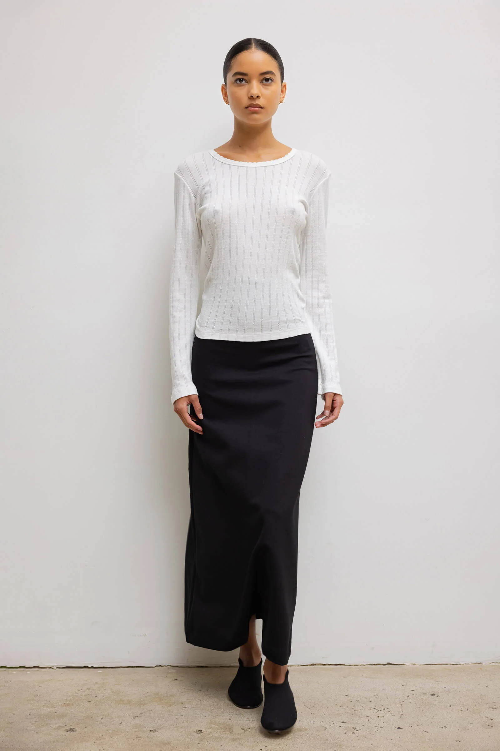 Pointelle Slim Fit Long Sleeve - Image 3