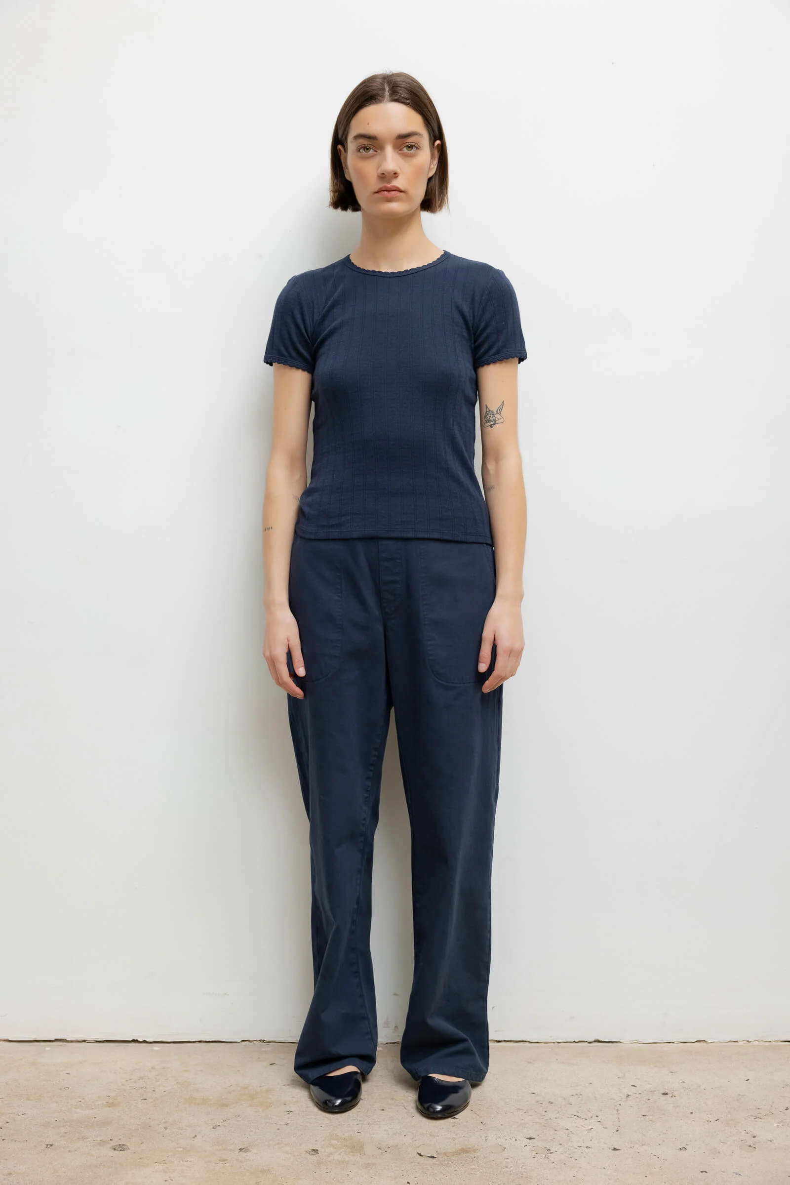 Pointelle Slim Fit Tee - Image 3