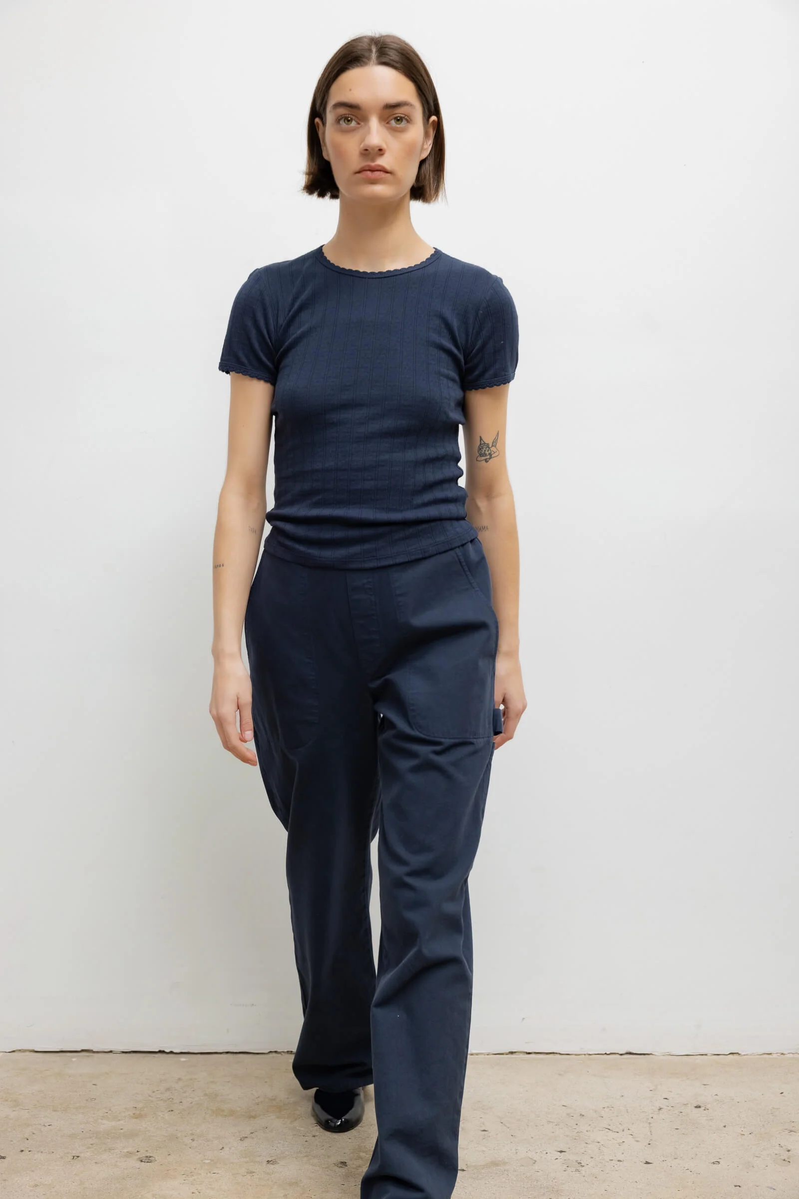 Pointelle Slim Fit Tee - Image 4