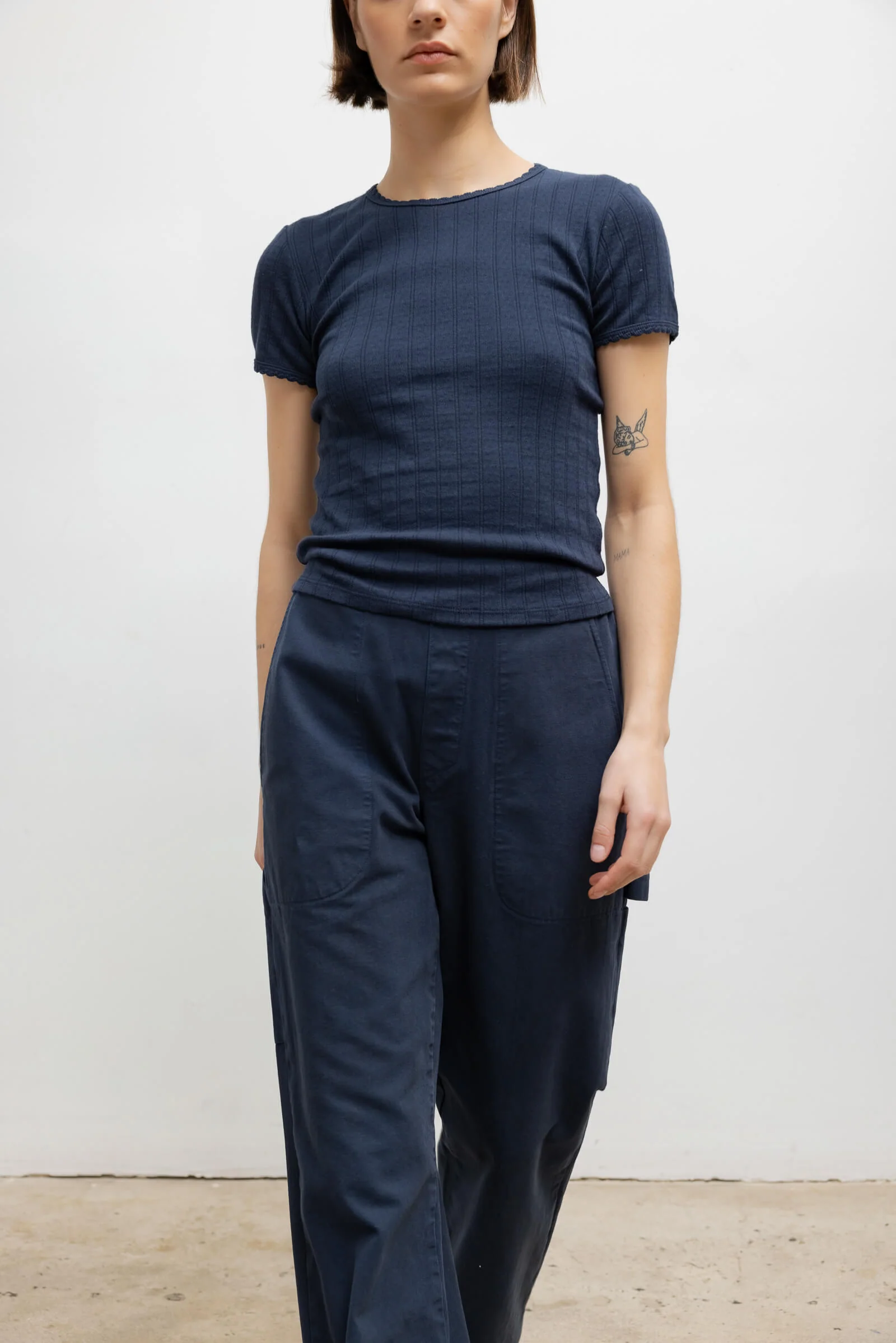 Pointelle Slim Fit Tee - Image 5