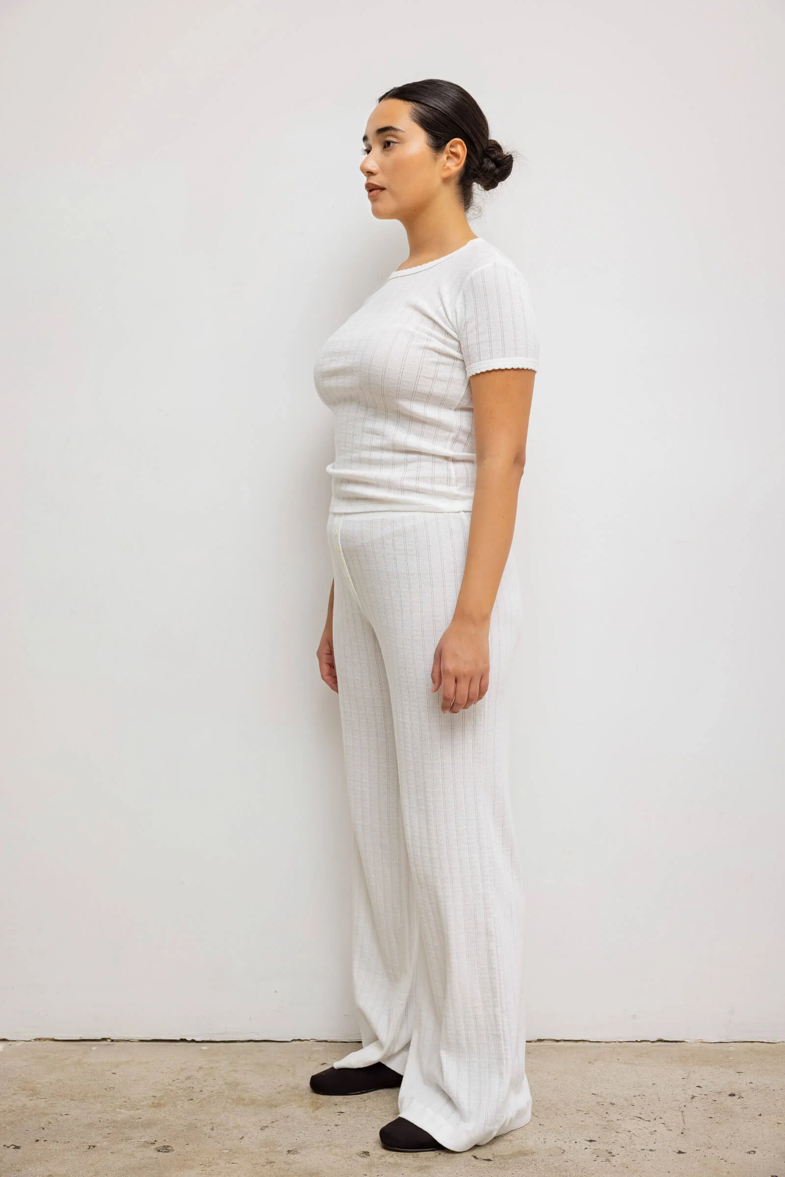 Pointelle Slim Fit Tee - Image 11