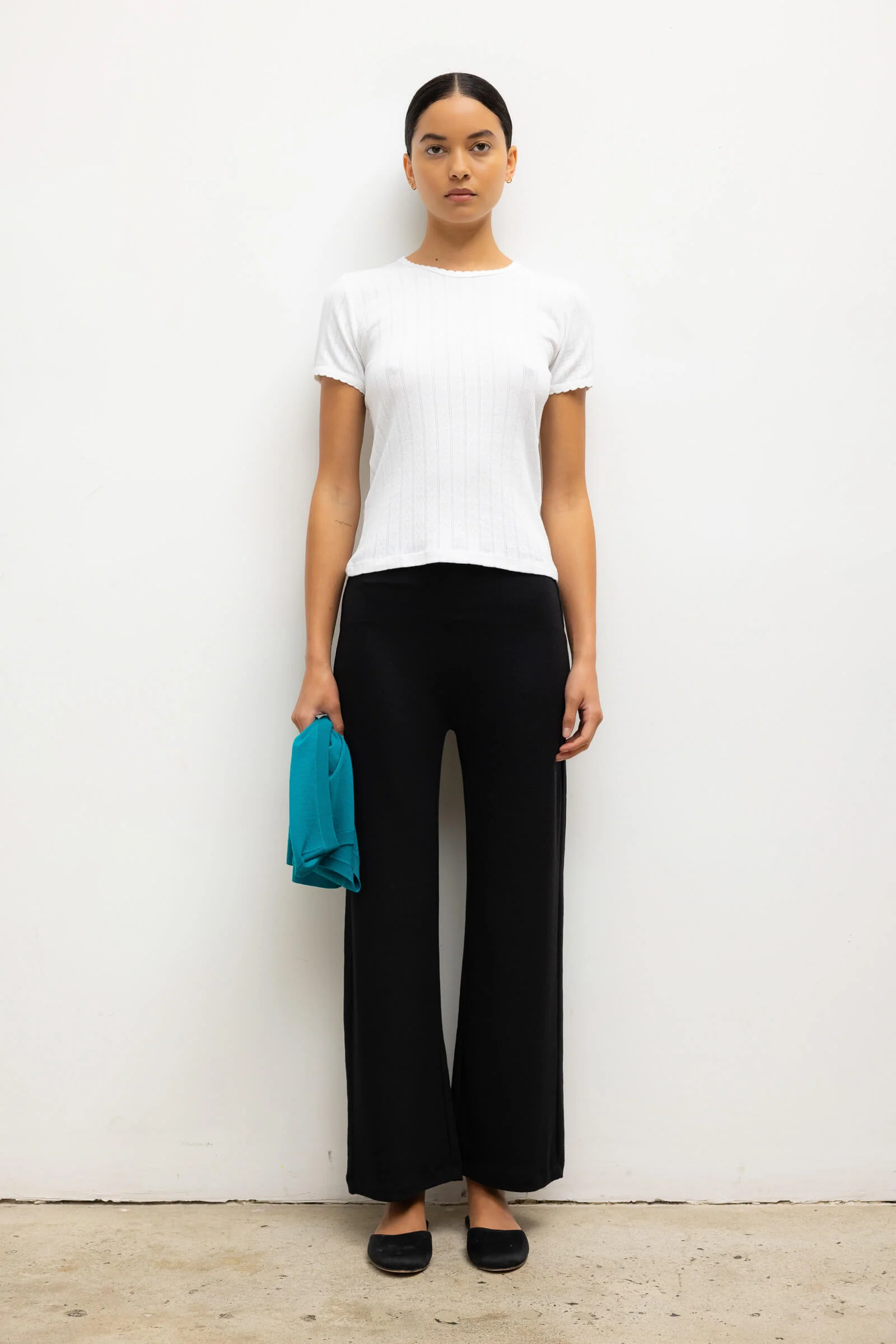 Pointelle Slim Fit Tee - Image 3