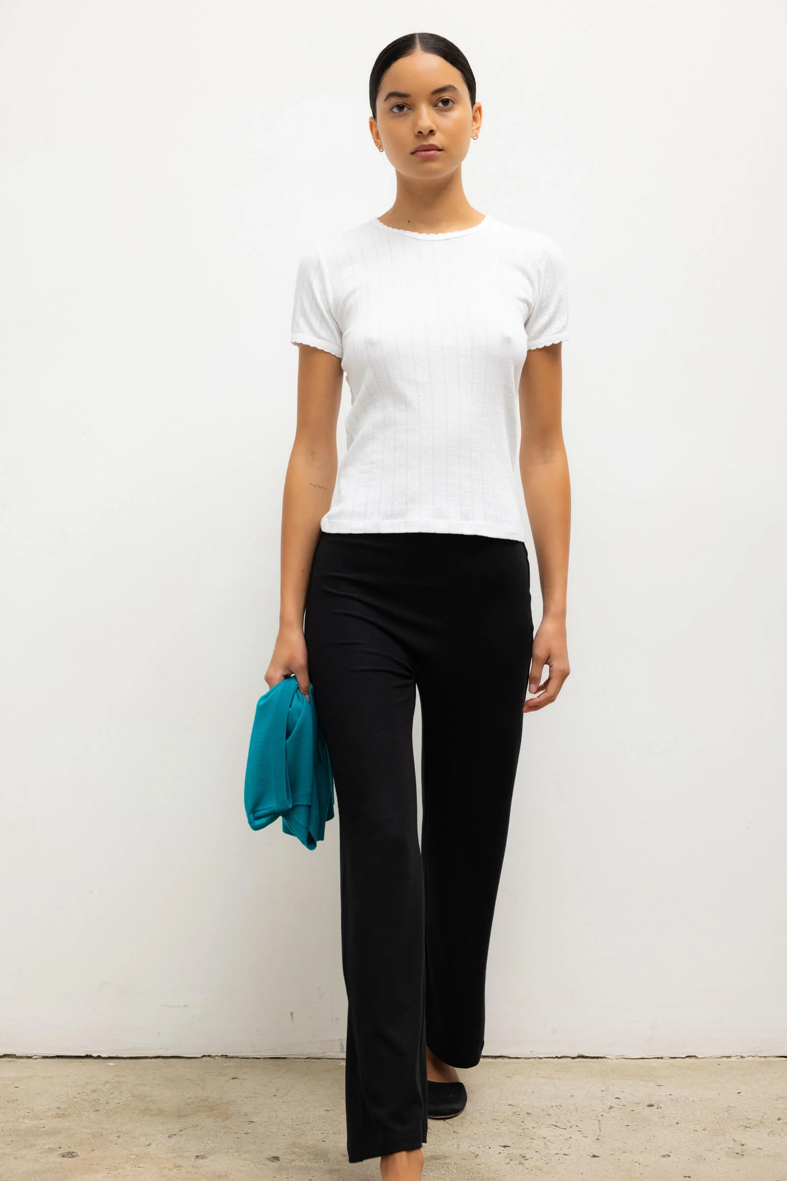 Pointelle Slim Fit Tee - Image 4