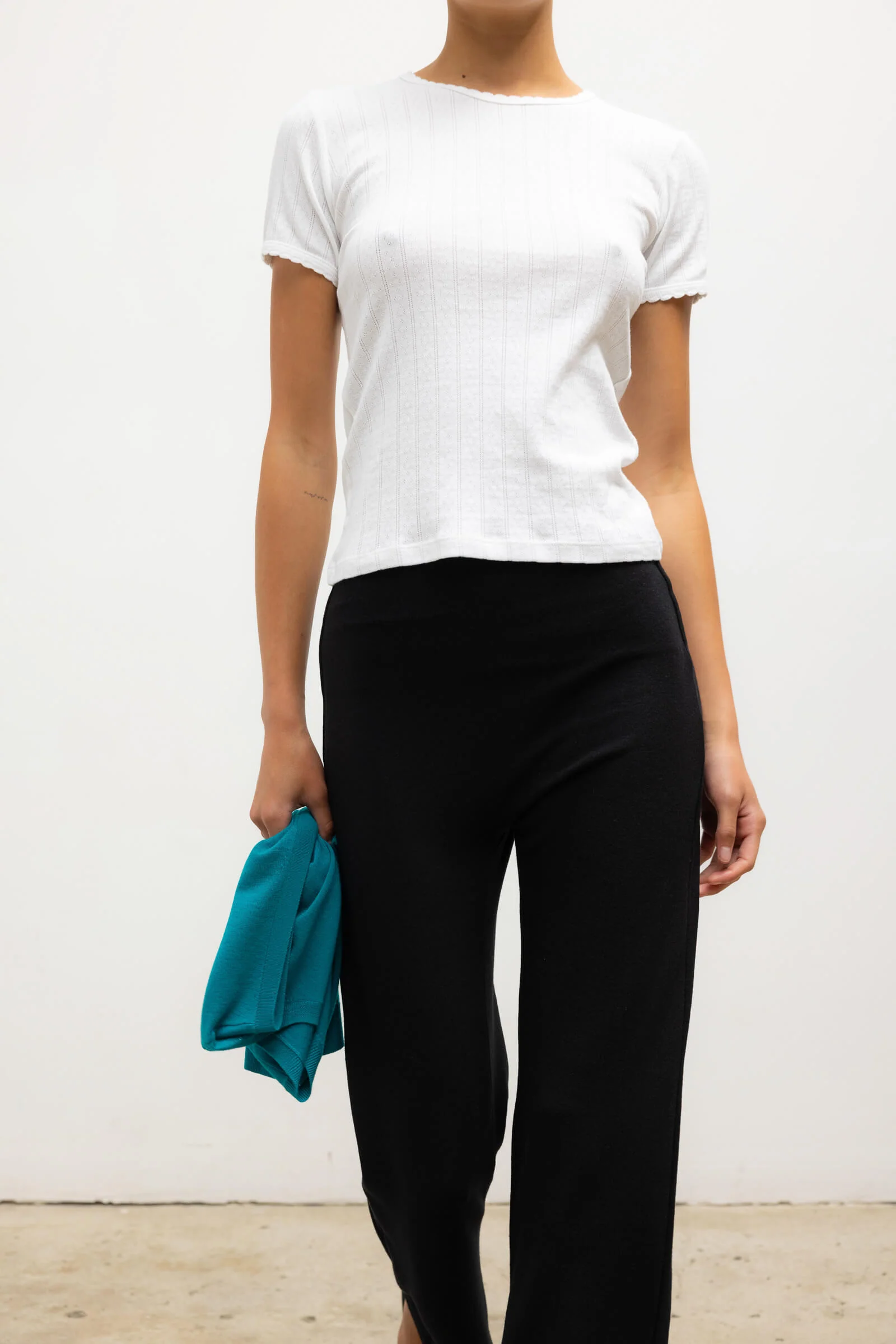 Pointelle Slim Fit Tee - Image 5