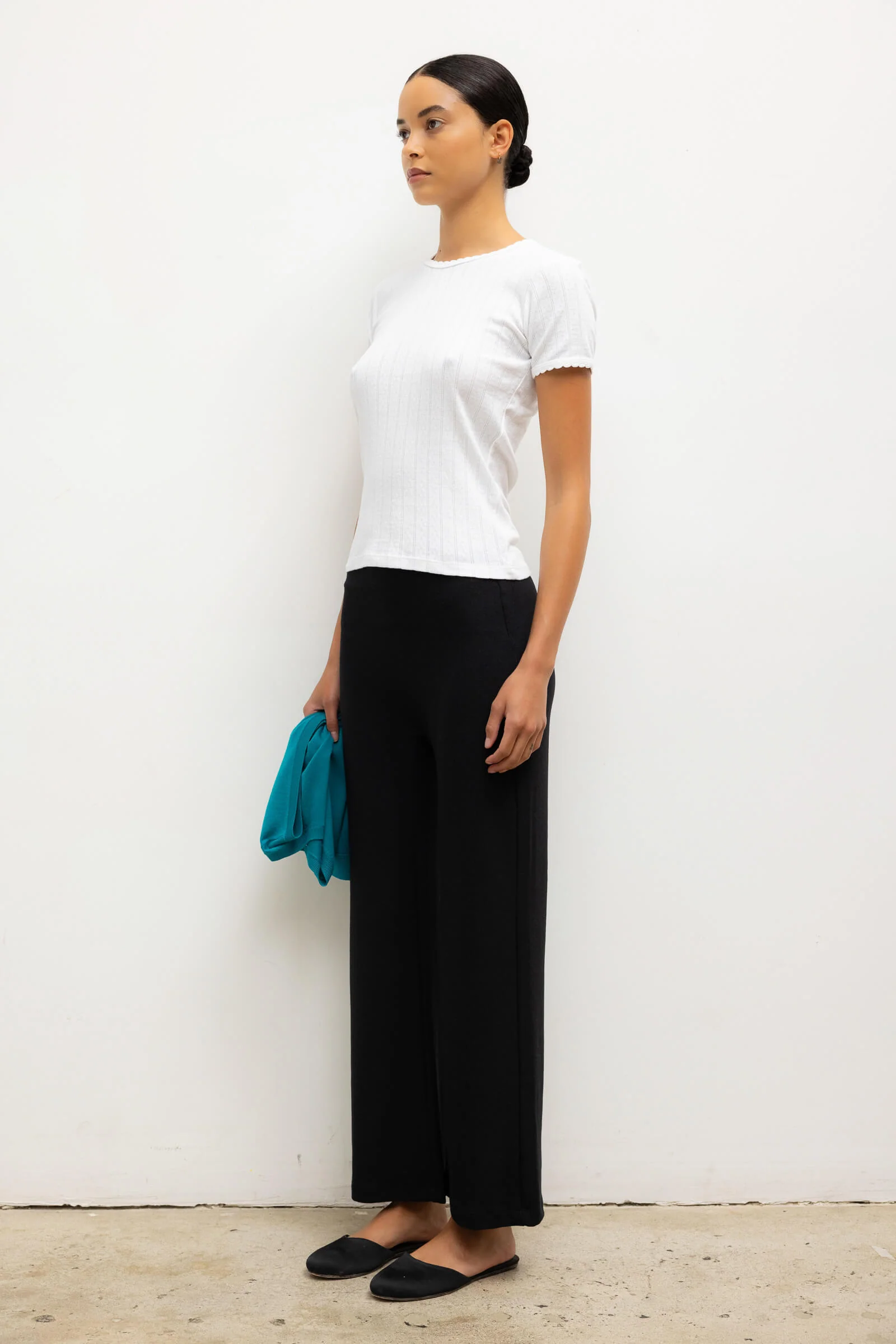Pointelle Slim Fit Tee - Image 6