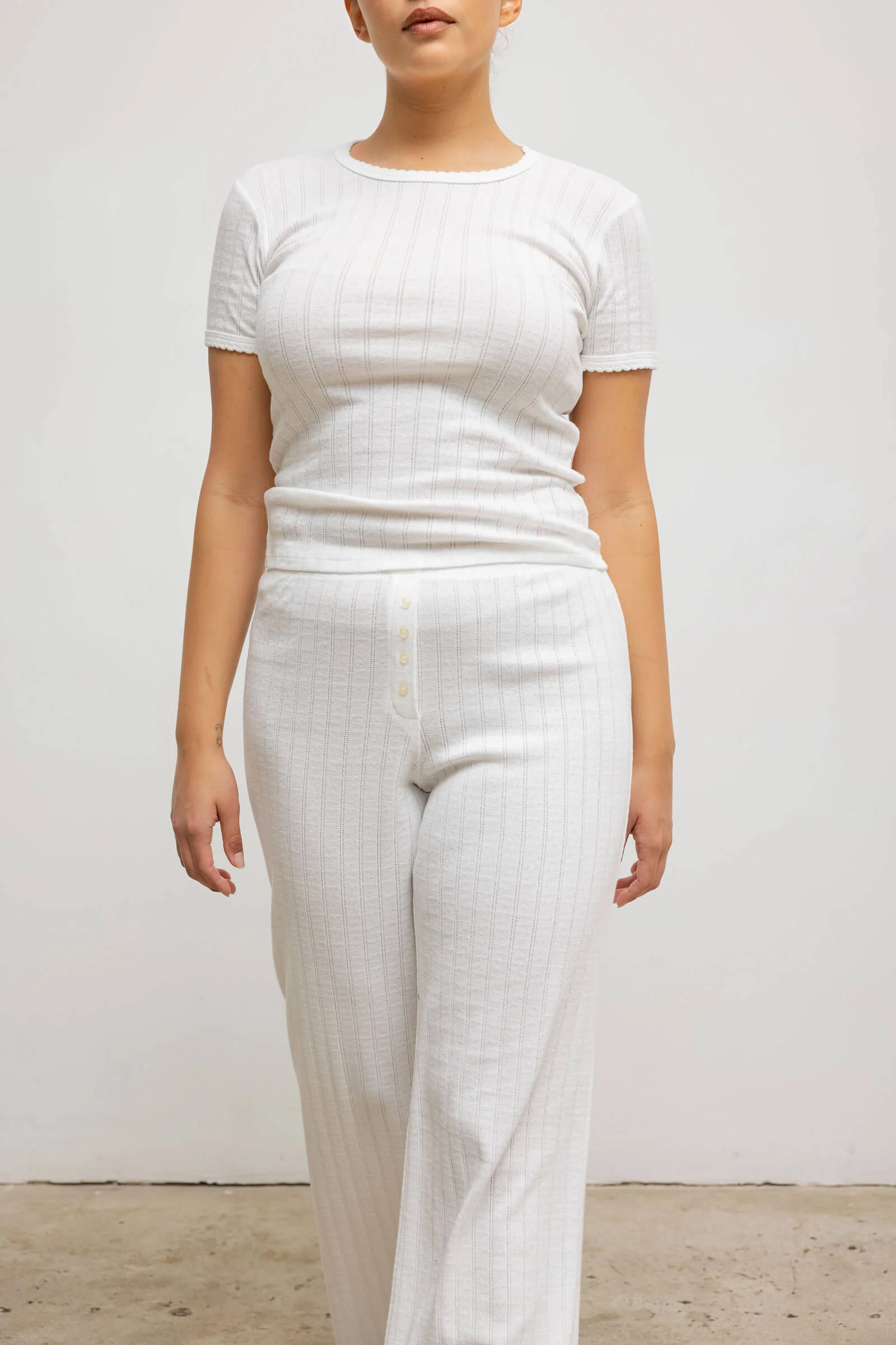 Pointelle Slim Fit Tee - Image 9